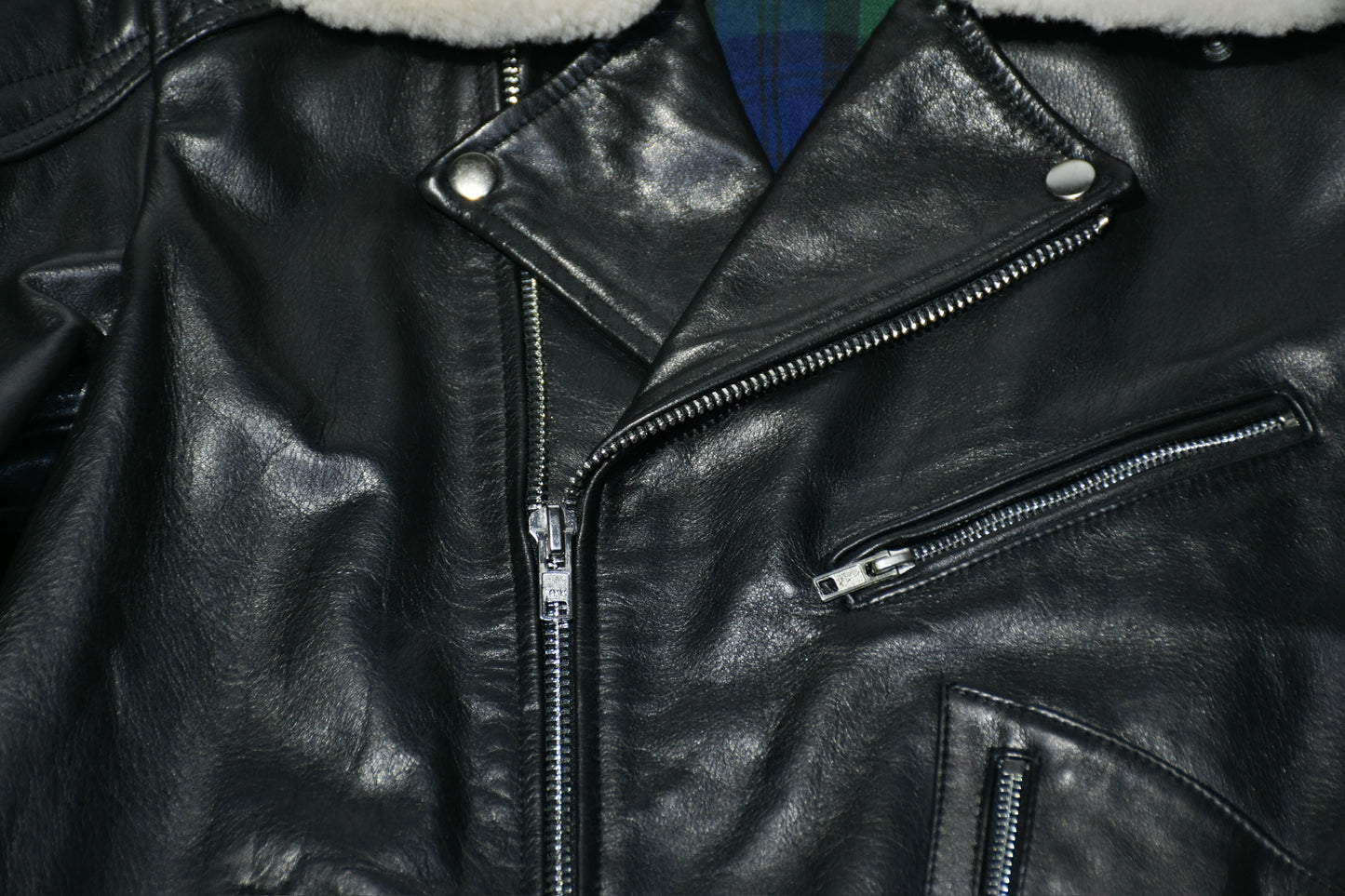 No.1921 D Pocket Biker Jacket with Padded Shoulder