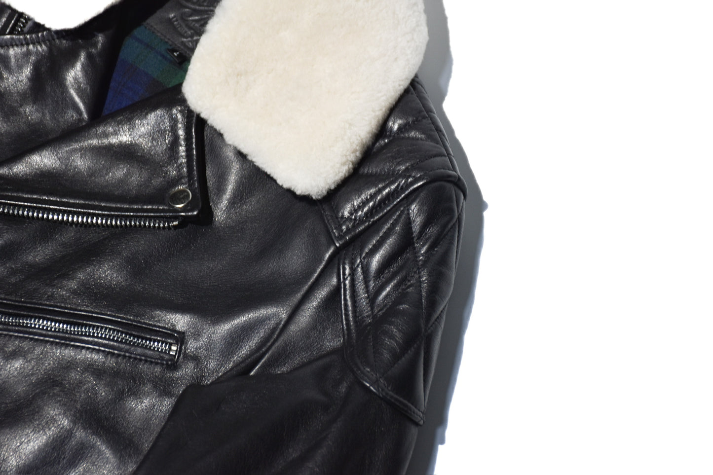 No.1921 D Pocket Biker Jacket with Padded Shoulder