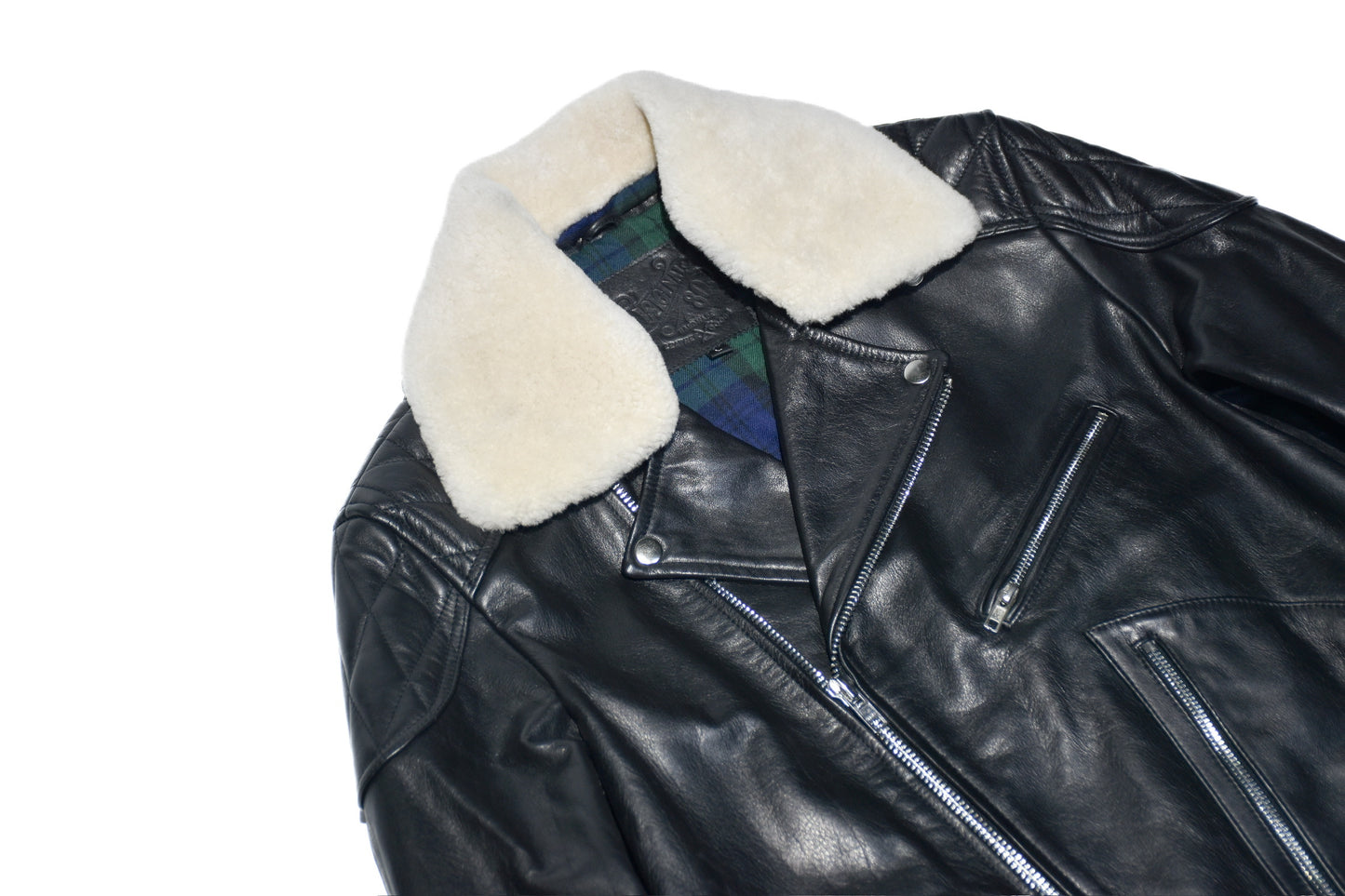 No.1921 D Pocket Biker Jacket with Padded Shoulder