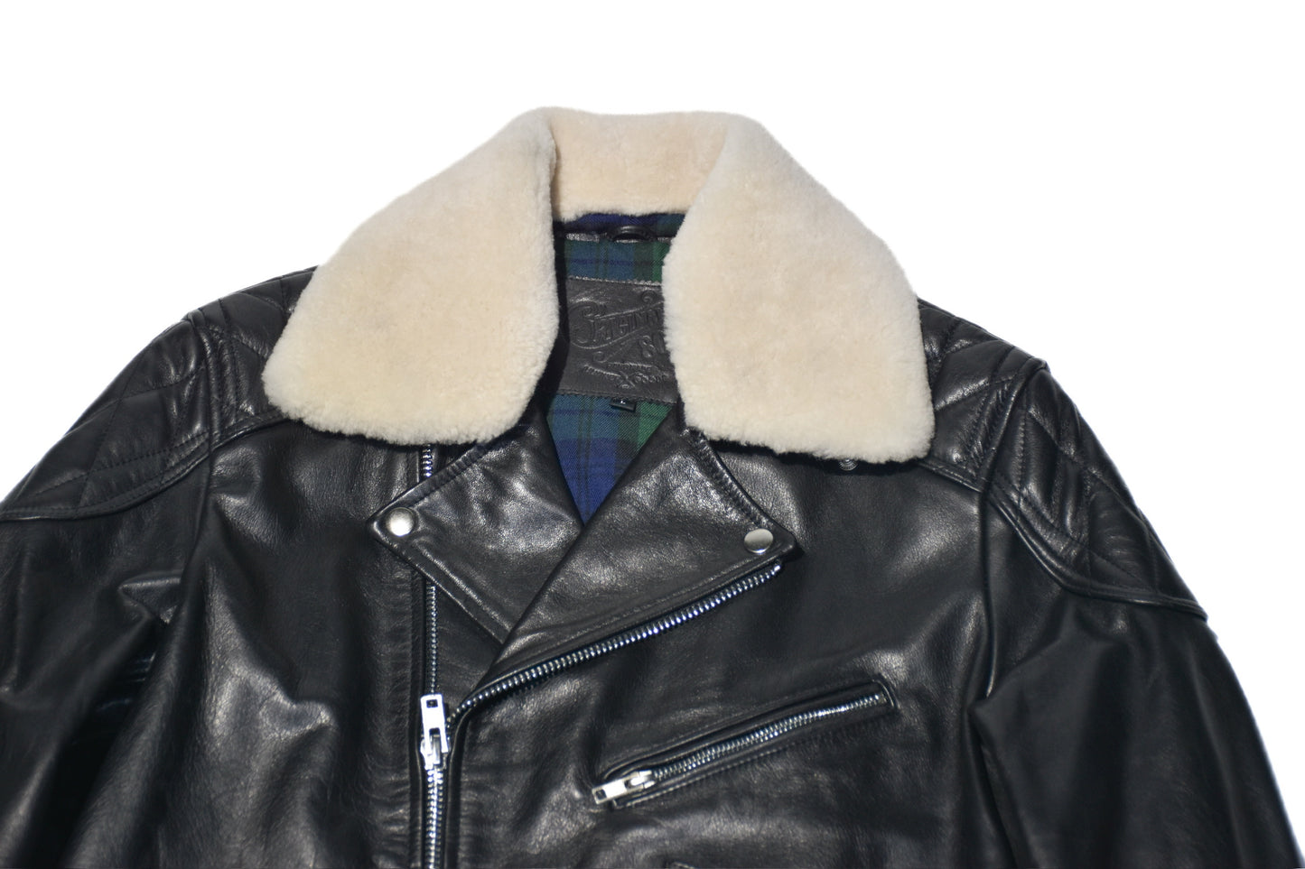 No.1921 D Pocket Biker Jacket with Padded Shoulder