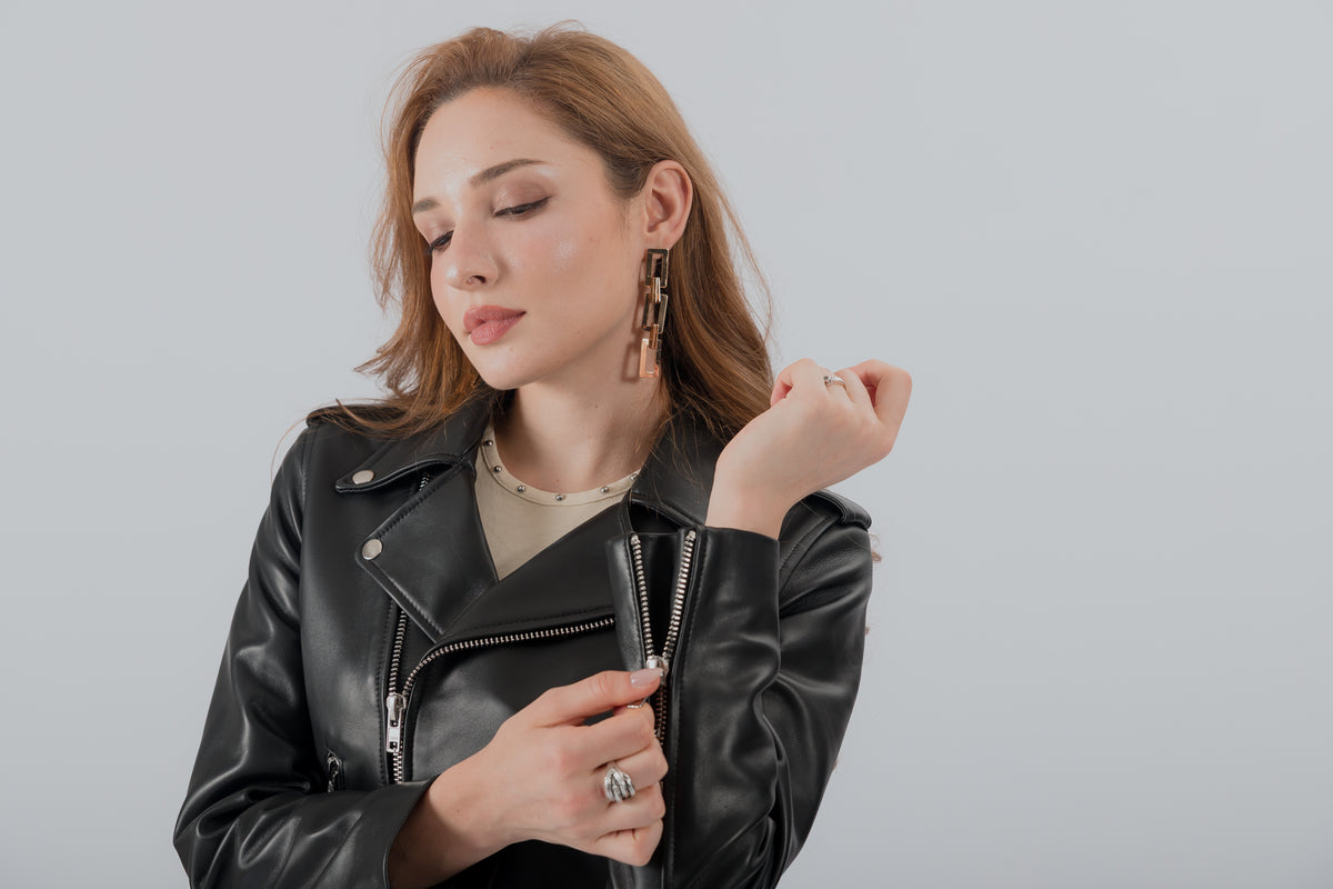 No. 95 Cropped Biker Jacket