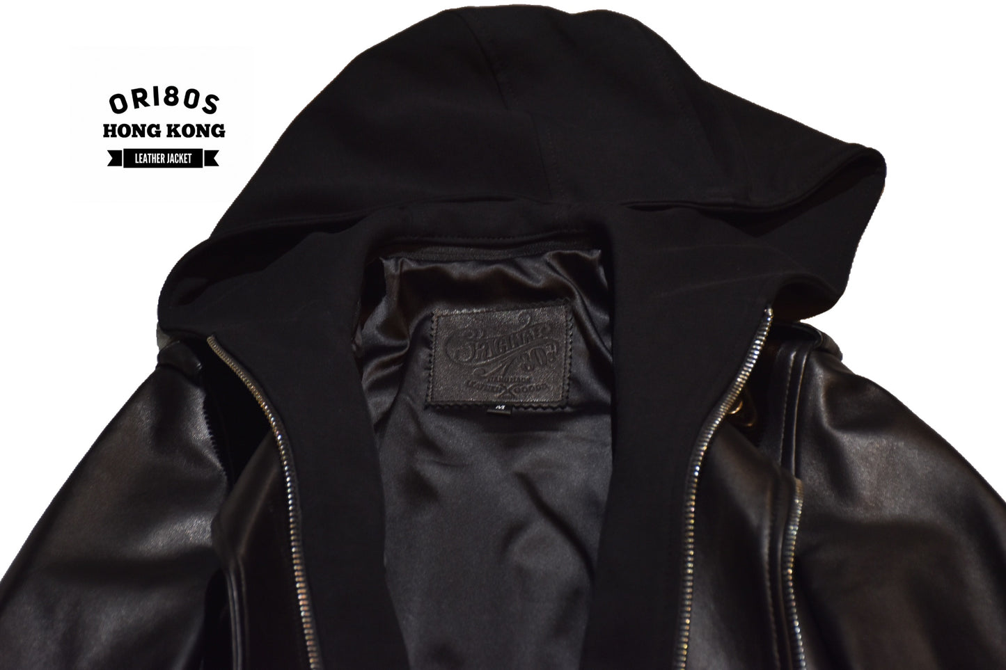 No. 95a Cropped Biker Jacket with Hoodie